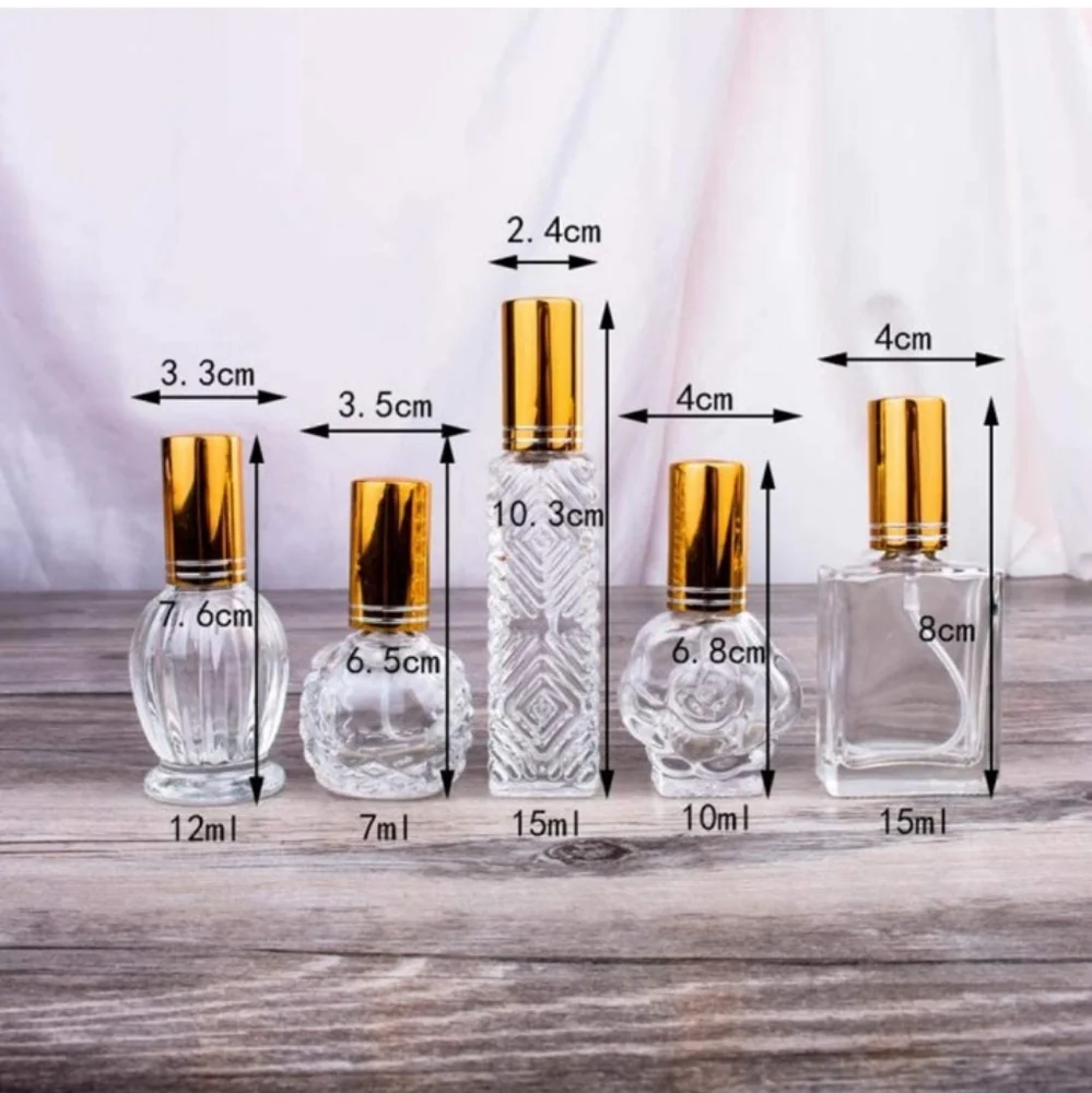 Vintage Refillable Perfume Bottles Glass Empty Spray Bottle - Picture 2 of 4